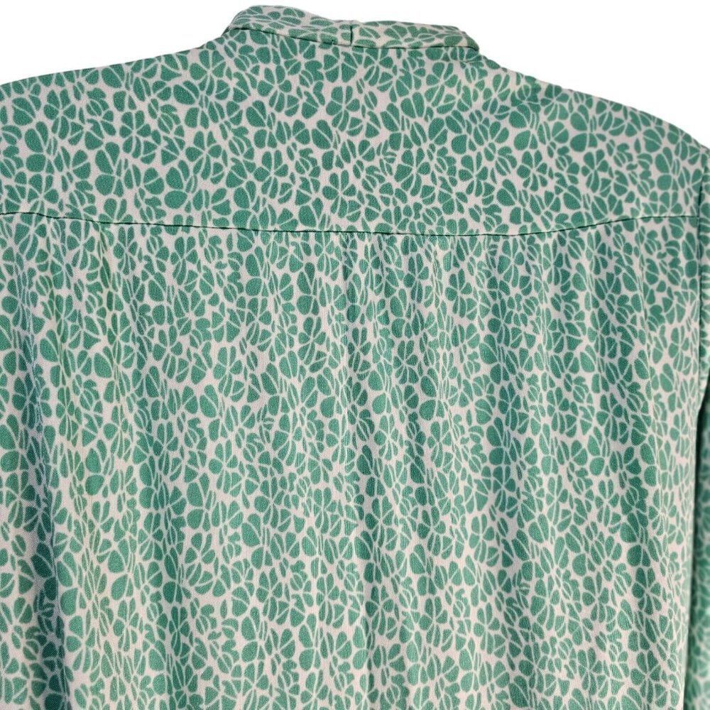 Vintage 70s House Coat Hostess Gown Womens Size Small Green Maxi Long Nylon - Picture 6 of 8